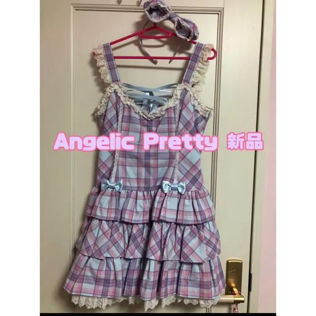 Angelic PrettyマカロンタータンローウエストJSKとカチューシャ