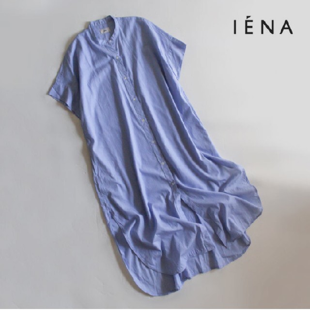 IENAのイエナIENAイエナ IENA■シャツ ワンピース ロング 水色