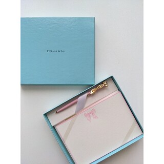 ティファニー(Tiffany & Co.)のティファニー ボールペン リボン ピンク レターセット(ペン/マーカー)