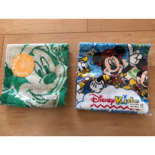 ディズニー(Disney)の新品未使用:ディズニー ハンドタオル ウォッシュタオル ミッキー  2枚(タオル)