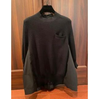 サカイ(sacai)のsacai サカイ ニットシャツ 黒(シャツ/ブラウス(長袖/七分))