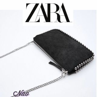 zara   スタッズ チェーン ウォレット