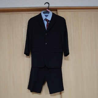 ベベ(BeBe)のセレモニースーツ 130 黒 シャツ・ネクタイ セット クリーニング済み(ドレス/フォーマル)