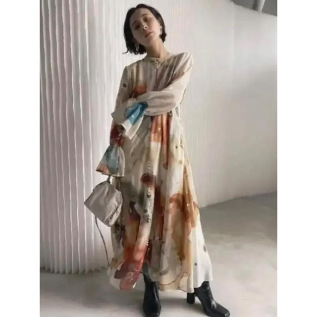 Ameri VINTAGE - タグ付【AMERI】UNDRESSED AMELIA INK ART DRESSの