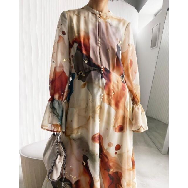 Ameri VINTAGE - タグ付【AMERI】UNDRESSED AMELIA INK ART DRESSの