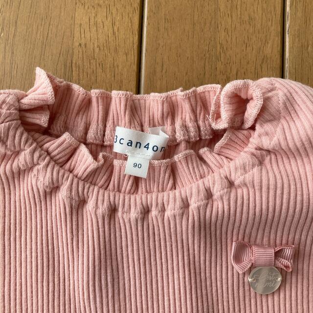 3can4on(サンカンシオン)の90センチ　長袖ワンピース（スカート花柄） キッズ/ベビー/マタニティのキッズ服女の子用(90cm~)(ワンピース)の商品写真