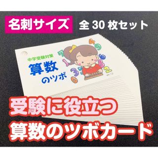 めざせ志望校合格　★ 中学受験対策「算数のツボ」学習カード30枚セット(語学/参考書)