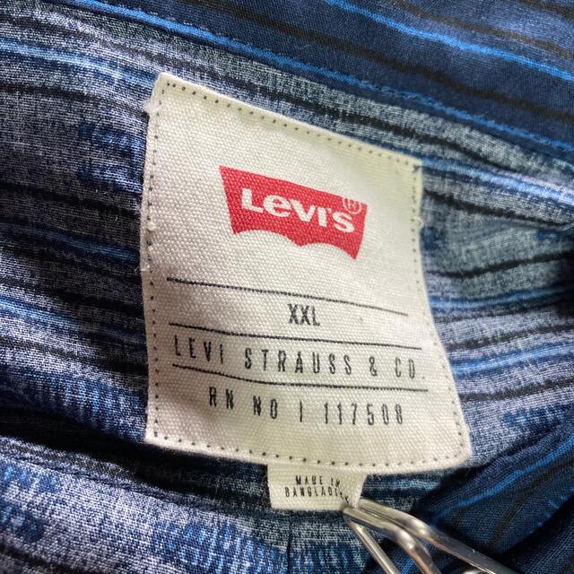 Levi's(リーバイス)の【オーバーサイズ】リーバイス　ボーダー　長袖ボタンダウン コットンシャツ メンズのトップス(シャツ)の商品写真