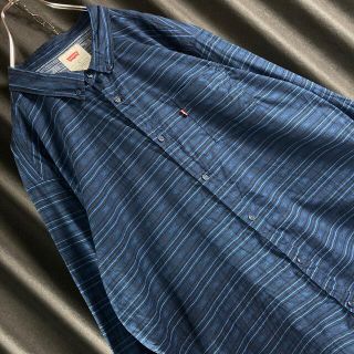 リーバイス(Levi's)の【オーバーサイズ】リーバイス　ボーダー　長袖ボタンダウン コットンシャツ(シャツ)