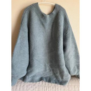 MERI ゆるニット　ブルー　1回のみ着用中古　美品(ニット/セーター)