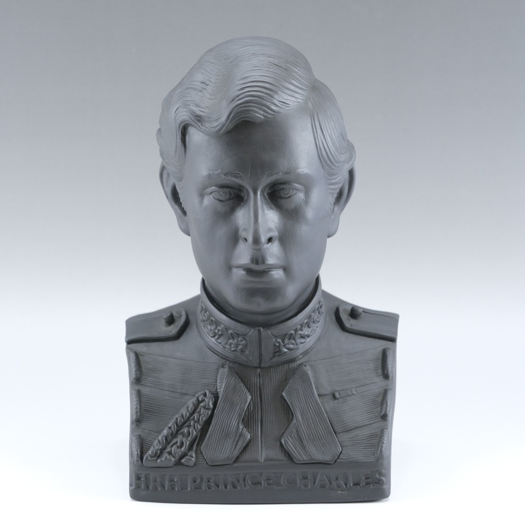 【Wedgwood】ウェッジウッド ブラック バサルト BUST OF PRINCE CHARLES(チャールズ皇太子) _ オブジェ