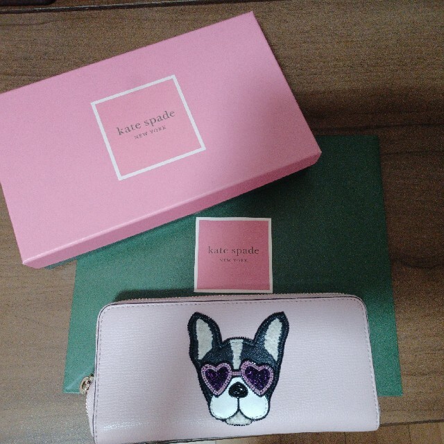 値下】kate spade 財布フレンチブルドッグ-