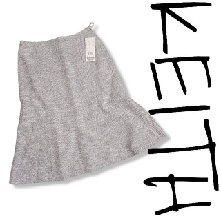 キース(KEITH)の【新品】KEITH ツイード風 膝丈スカート 大きめ(ひざ丈スカート)
