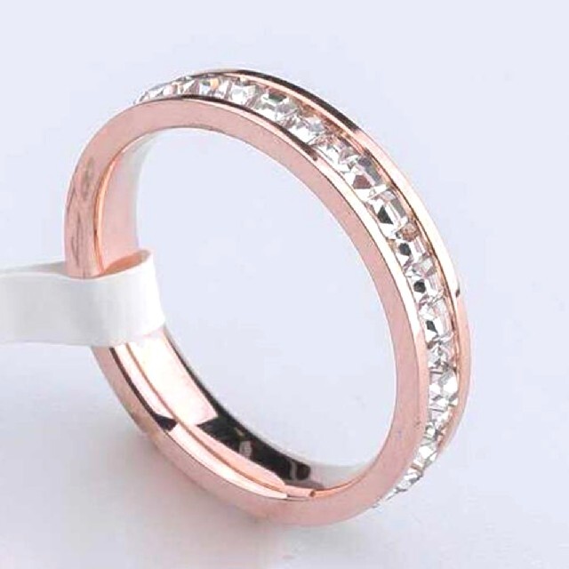 全キラ ステンレスリング ステンレス指輪 ピンキーリング レディースのアクセサリー(リング(指輪))の商品写真