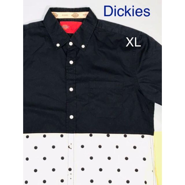 Dickies(ディッキーズ)のDickies　水玉ネイビードッキングシャツ　XL メンズのトップス(シャツ)の商品写真