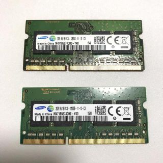 サムスン(SAMSUNG)のSAMSUNG ノート用メモリ2GB×2枚＝4GB(PCパーツ)