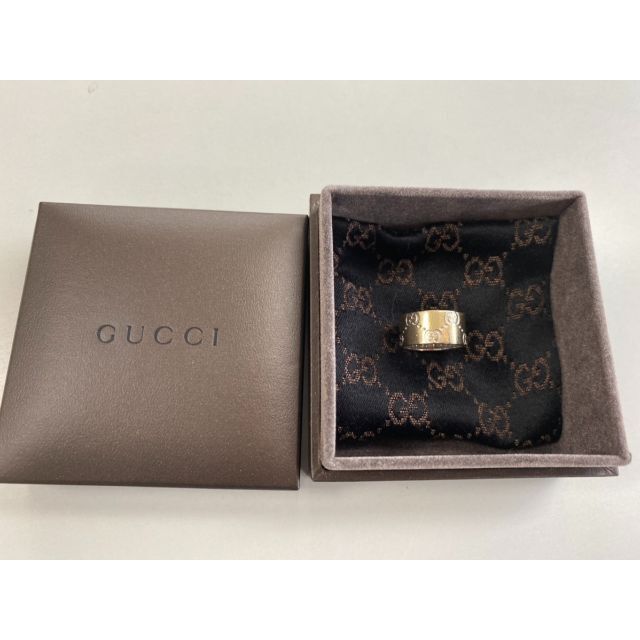 Gucci(グッチ)のグッチアイコンリングホワイトゴールド18WG サイズ9号（ワイド） メンズのアクセサリー(リング(指輪))の商品写真