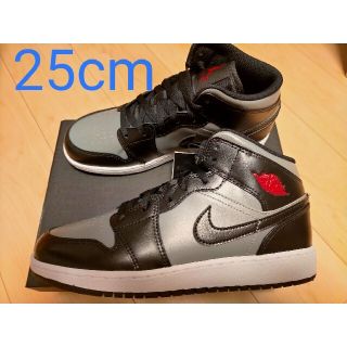 NIKE - Nike GS Air Jordan 1 Mid Shadow 25cmの通販 by ジェーン's