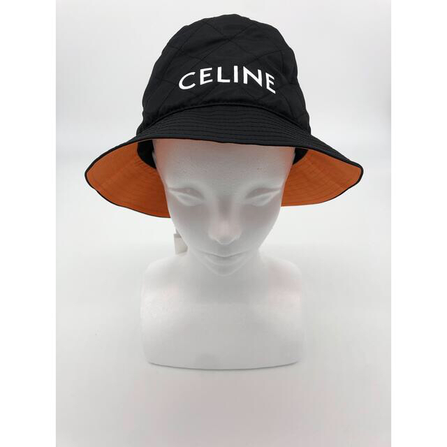 CELINE♦︎ ロゴ入り キルティング バケットハット ナイロンツイル-