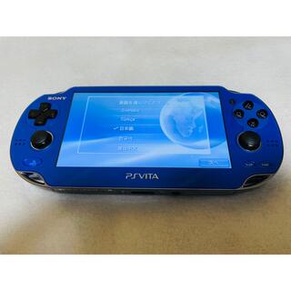 プレイステーションヴィータ(PlayStation Vita)のPSVita PCH-1100 サファイアブルー  動作良好(家庭用ゲーム機本体)