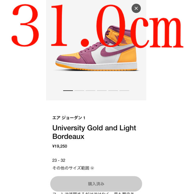 靴/シューズエア ジョーダン 1 university gold