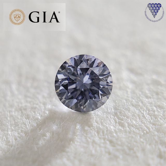 0.03 ct F.Gray Violet 天然 グレイ バイオレット ダイヤ