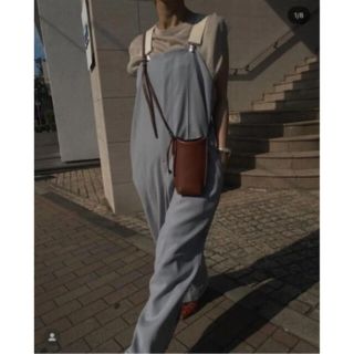 アメリヴィンテージ(Ameri VINTAGE)の正規品　Ameri Vintage BIG PANTS ROMPERS グレー(サロペット/オーバーオール)