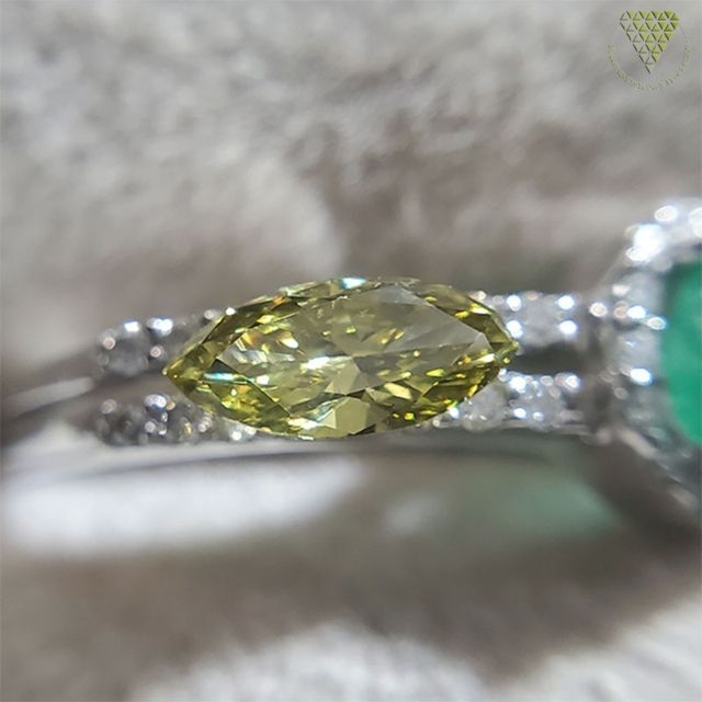 0.21 ct F.D.GRE.YELLOW GIA 天然 イエロー ダイヤ 4