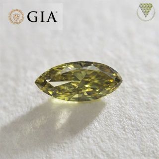 0.21 ct F.D.GRE.YELLOW GIA 天然 イエロー ダイヤ(リング(指輪))