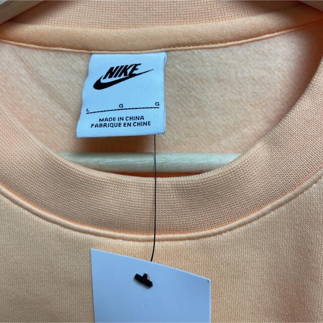 【新品】NIKE ナイキ　ロゴ刺繍　オレンジ  スウェット L 3