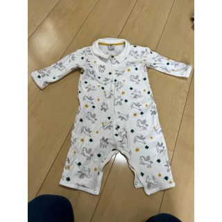 プチバトー(PETIT BATEAU)のプチバトー PETIT BATEAU長袖ロンパース　6m/67cm(ロンパース)