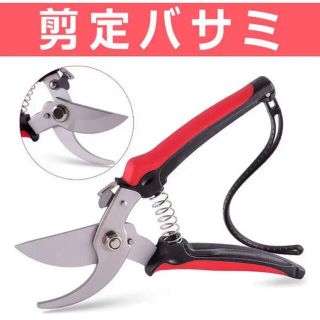 剪定バサミ　鋏　枝切ばさみ 園芸 はさみ ステンレス鋼製 軽量 安全ロック付き(はさみ/カッター)