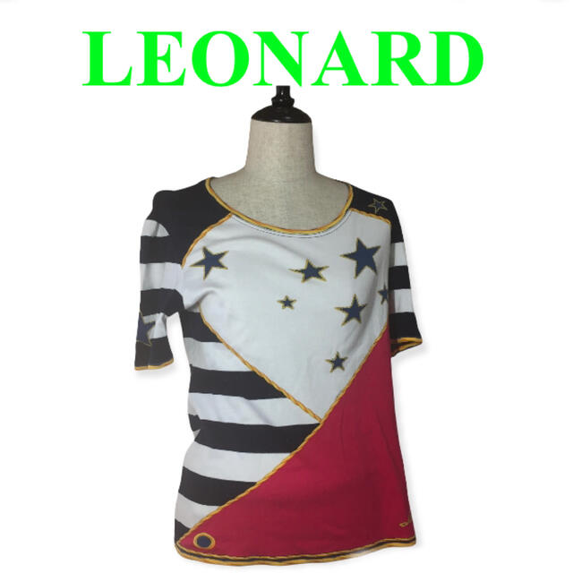 LEONARDTシャツ【美品】☆レオナール 半袖 トップス カジュアル L