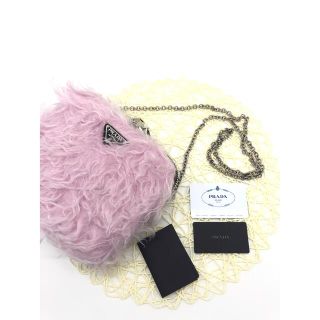 プラダ(PRADA)のPRADA♦︎ FURRY MINI BAG ファー チェーンバッグ クラッチ(ショルダーバッグ)