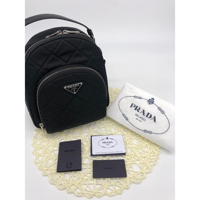 新着商品 - PRADA PRADA♦︎TESSUTO ブラック バックパック ミニ