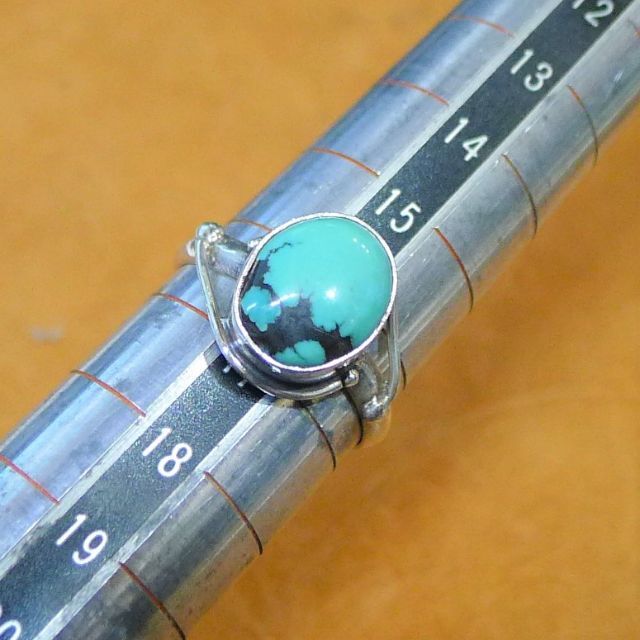 SR2106 指輪シルバー925刻リング　16.5号　トルコ石　ターコイズ レディースのアクセサリー(リング(指輪))の商品写真