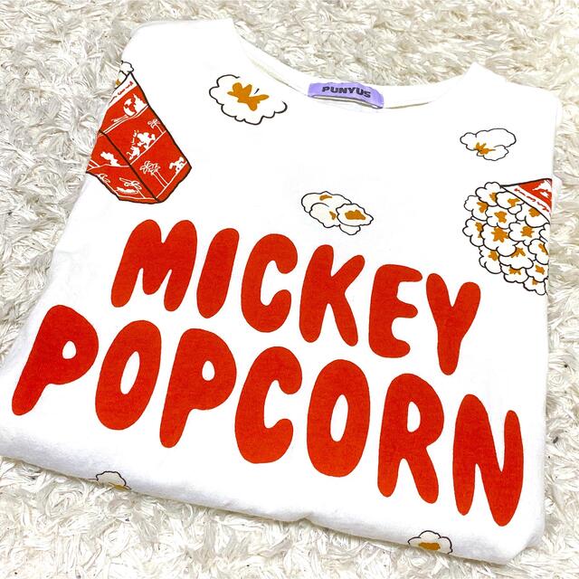 新品 プニュズ ポップコーン ディズニー Tシャツ punyus 総柄 ミッキー