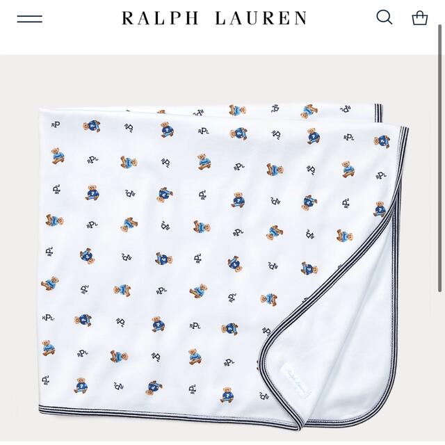 POLO RALPH LAUREN(ポロラルフローレン)の【新品未使用】POLO RALPH LAUREN ベア コットン ブランケット キッズ/ベビー/マタニティのこども用ファッション小物(おくるみ/ブランケット)の商品写真