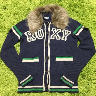 ロキシー(Roxy)の美品♡ROXY♡ファー付き ウールカーデガン(カーディガン)