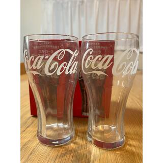 コカコーラ(コカ・コーラ)のコカ・コーラ　グラス　無色　2個セット(ノベルティグッズ)