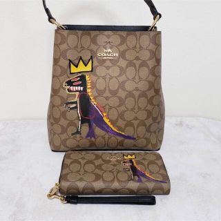 コーチ　COACH バスキア　コラボ　ショルダーバッグ タウンバケット　ブラック