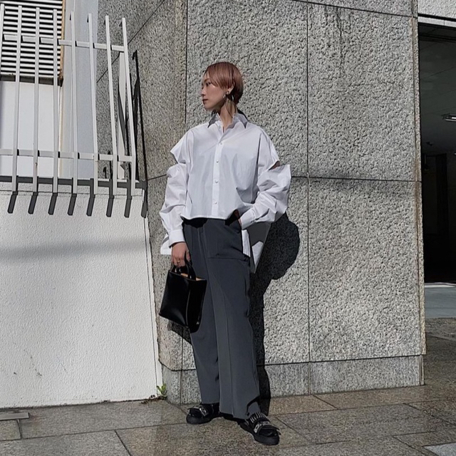 最終価格　ujoh  Slit Sleeve Shirts