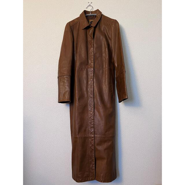 vintage leather long coat