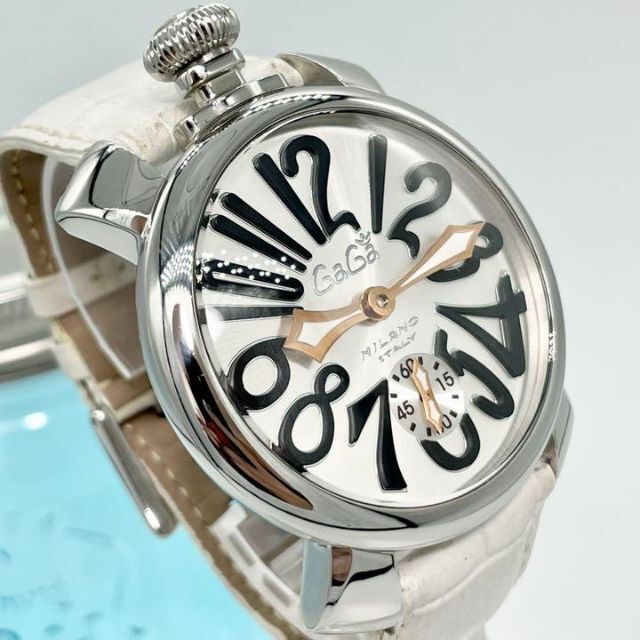 371 ガガミラノ時計　メンズ腕時計　マヌアーレ48 機械式　手巻き　裏スケ