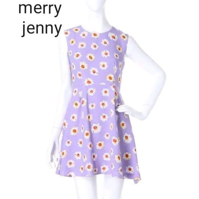 merry jenny(メリージェニー)のmerry jenny　メリージェニー　デイジープリントタックワンピース レディースのワンピース(ひざ丈ワンピース)の商品写真