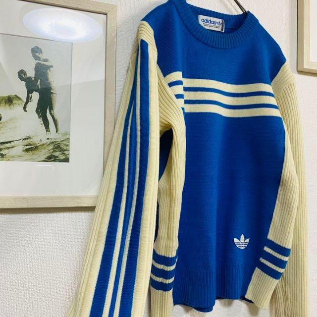 アディダス adidas 80´s~90 デサント社製 ポンポンニット-