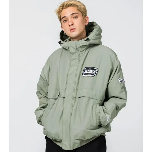 XLARGE(エクストララージ)のXLARGE エクストララージ　NYLON PUFFER JACKET オリーブ メンズのジャケット/アウター(ナイロンジャケット)の商品写真