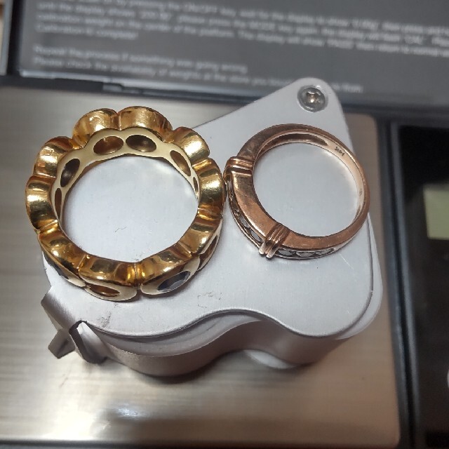 K14 ハーフエタニティ デザインリング ７号 レディースのアクセサリー(リング(指輪))の商品写真