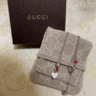 グッチ(Gucci)のGUCCI ネックレス レッドクリスタル(ネックレス)