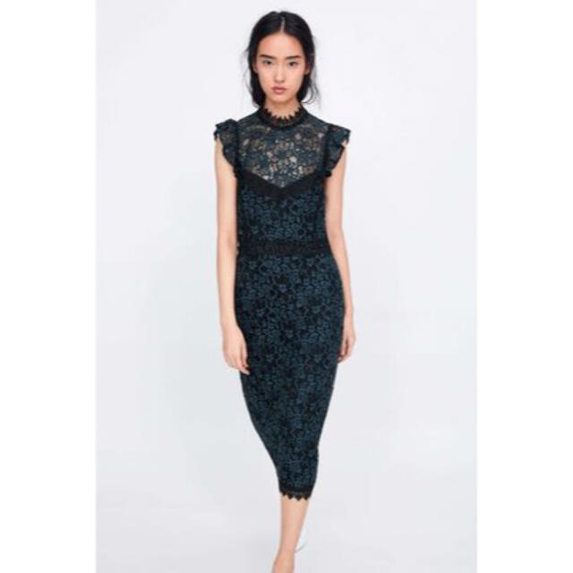 ZARA 総レースワンピース 結婚式